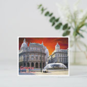 Carte Postale Italie - Ligurie - Gênes - Piazza Ferrari - (Debout devant)