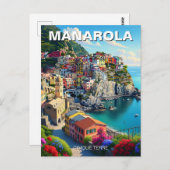 Carte Postale Italie Manarola Cinqua Terra (Devant / Derrière)