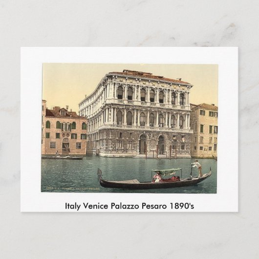 Carte Postale Italie Palazzo Pesaro de Venise 1890 (Devant)