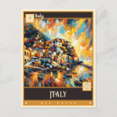 Carte Postale Italie | Peinture Vintage (Devant)