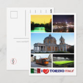 Carte Postale Italie - Piémont - Torino - I Love - (Devant / Derrière)