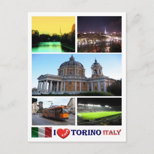 Carte Postale Italie - Piémont - Torino - I Love - (Devant)