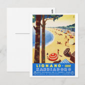 Carte Postale Italie Poster Vintage voyage restauré (Devant / Derrière)