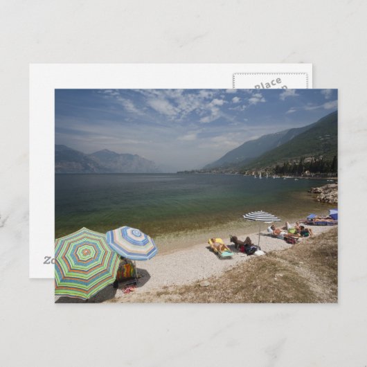 Carte Postale Italie, Province de Vérone, Brenzone. Le lac de Ga (Devant / Derrière)