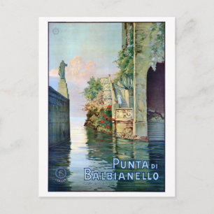 Carte Postale Italie Punta di Balbianello Poster vintage restaur
