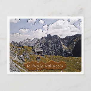 Carte Postale italie - refuge alpin Vallaccia - Dolomiti -