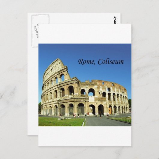 Carte Postale Italie, Rome, Colisée Romain (St.K.) (Devant / Derrière)