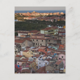 Carte Postale Italie, Sardaigne, Bosa. Vue de la ville depuis Ca