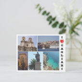 Carte Postale Italie - Sardaigne - Cagliari - I Love (Debout devant)