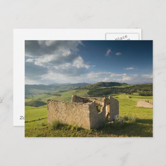 Carte Postale Italie, Sicile, Enna, Pergusa, Ancienne ferme (Devant / Derrière)