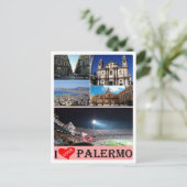 Carte Postale Italie - Sicile - Palerme - I Love - (Debout devant)