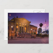 Carte Postale Italie, Sicile, Palerme, Teatro Massimo Opera (Devant / Derrière)