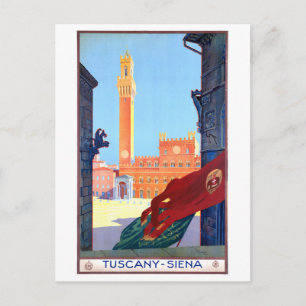 Carte Postale Italie Siena Poster Vintage voyage restauré