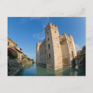 Carte Postale Italie, Sirmione, Lac de Garde, le Scaliger