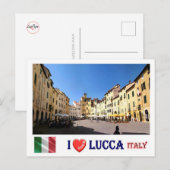 Carte Postale Italie - Toscane - Lucques - I Love - (Devant / Derrière)