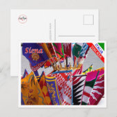 Carte Postale Italie - Toscane - Sienne - Drapeaux du Palio - (Devant / Derrière)
