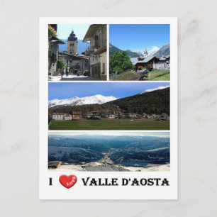 Carte Postale Italie - Vallée d'Aoste - I Love -