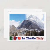 Carte Postale Italie - Vallée d'Aoste - La Thuile - I Love - (Devant / Derrière)