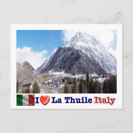 Carte Postale Italie - Vallée d'Aoste - La Thuile - I Love - (Devant)