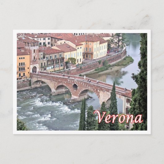 Carte Postale Italie - Vénétie - Vérone - Pont Romano - (Devant)