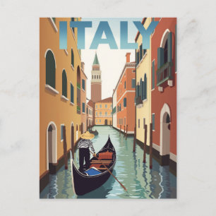 Carte Postale Italie Venise Canal Promenade en Gondole