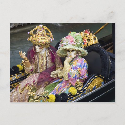 Carte Postale Italie, Venise. Couple habillé en costumes pour (Devant)