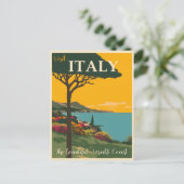 Carte Postale Italie Vintage Amalfi Coast Travel (Debout devant)