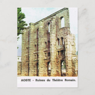 Carte Postale Italie vintage, Aoste, Ruines du Théâtre Romain