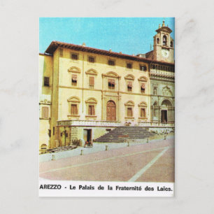 Carte Postale Italie vintage, Arezzo, Palais de la Fraternité