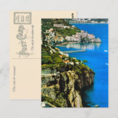 Carte Postale Italie vintage, côte amalfitaine (Devant / Derrière)