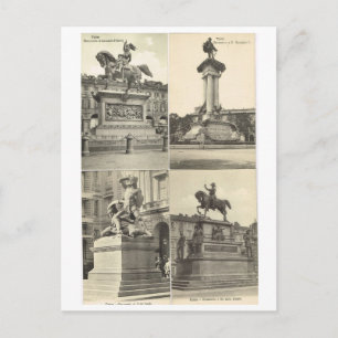 Carte Postale Italie vintage, monuments italiens