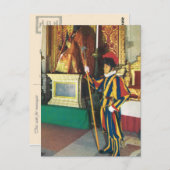 Carte Postale Italie vintage, Rome Vatican, Garde Suisse (Devant / Derrière)