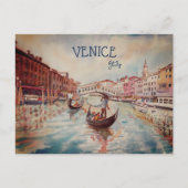 Carte Postale Italie Voyage - VENICE aquarelle souvenir (Devant)