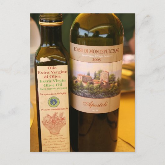 Carte Postale Italien ~ Huile & Vin (Devant)