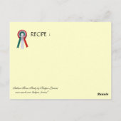 Carte Postale ITALIEN PIZZA PARTY Yellow Orange Recette (Dos)