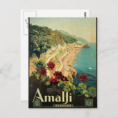 Carte postale italienne Vintage Amalfi (Devant / Derrière)