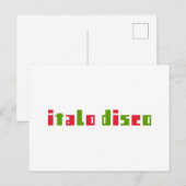 CARTE POSTALE ITALO DISCO (Devant / Derrière)