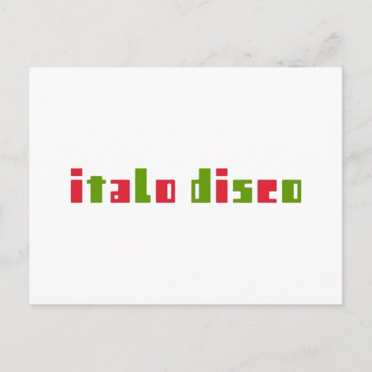 CARTE POSTALE ITALO DISCO (Devant)