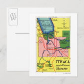 Carte Postale Ithaca et les points d'intérêt voisins (Devant / Derrière)