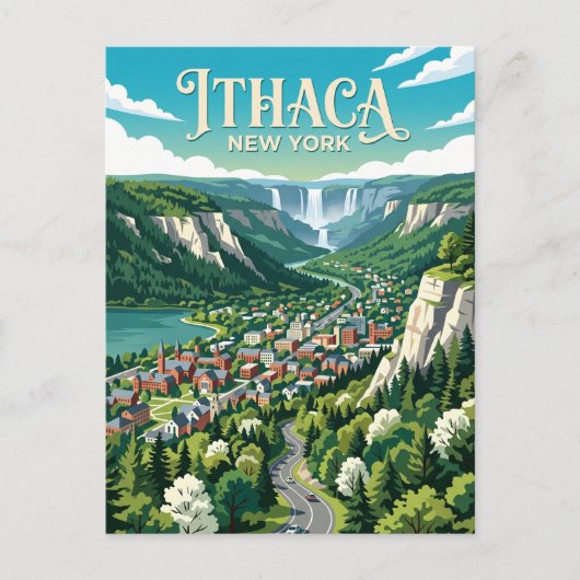 Carte Postale Ithaca États-Unis (Devant)