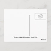 Carte Postale Itinéraire du coucher de soleil 66 Shamrock Texas (Dos)