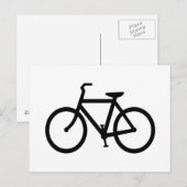 Carte Postale Itinéraire vélo noir (Devant / Derrière)