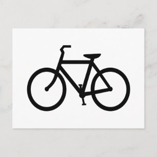 Carte Postale Itinéraire vélo noir