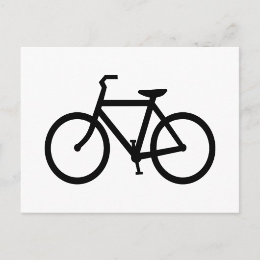 Carte Postale Itinéraire vélo noir (Devant)