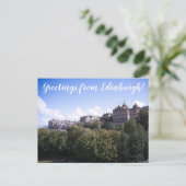 Carte Postale ITINÉRAIRES : Salutations d'Édimbourg ! (Debout devant)