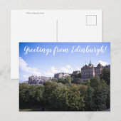 Carte Postale ITINÉRAIRES : Salutations d'Édimbourg ! (Devant / Derrière)