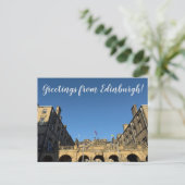Carte Postale ITINÉRAIRES : Salutations d'Édimbourg ! (Debout devant)