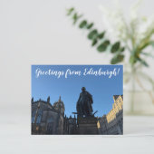 Carte Postale ITINÉRAIRES : Salutations d'Édimbourg ! (Debout devant)