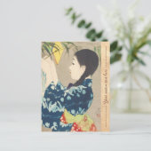 Carte Postale Ito 100 Figures de Beautés portant Takasa Kimono (Debout devant)