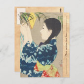 Carte Postale Ito 100 Figures de Beautés portant Takasa Kimono (Devant / Derrière)